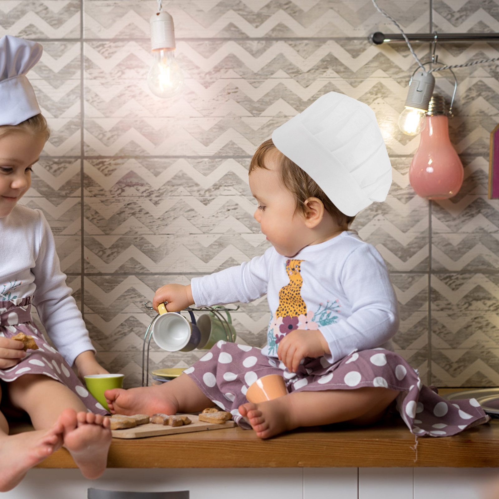 Kitchen Baking - 15 قطعة من قبعات الطهاة للأطفال،