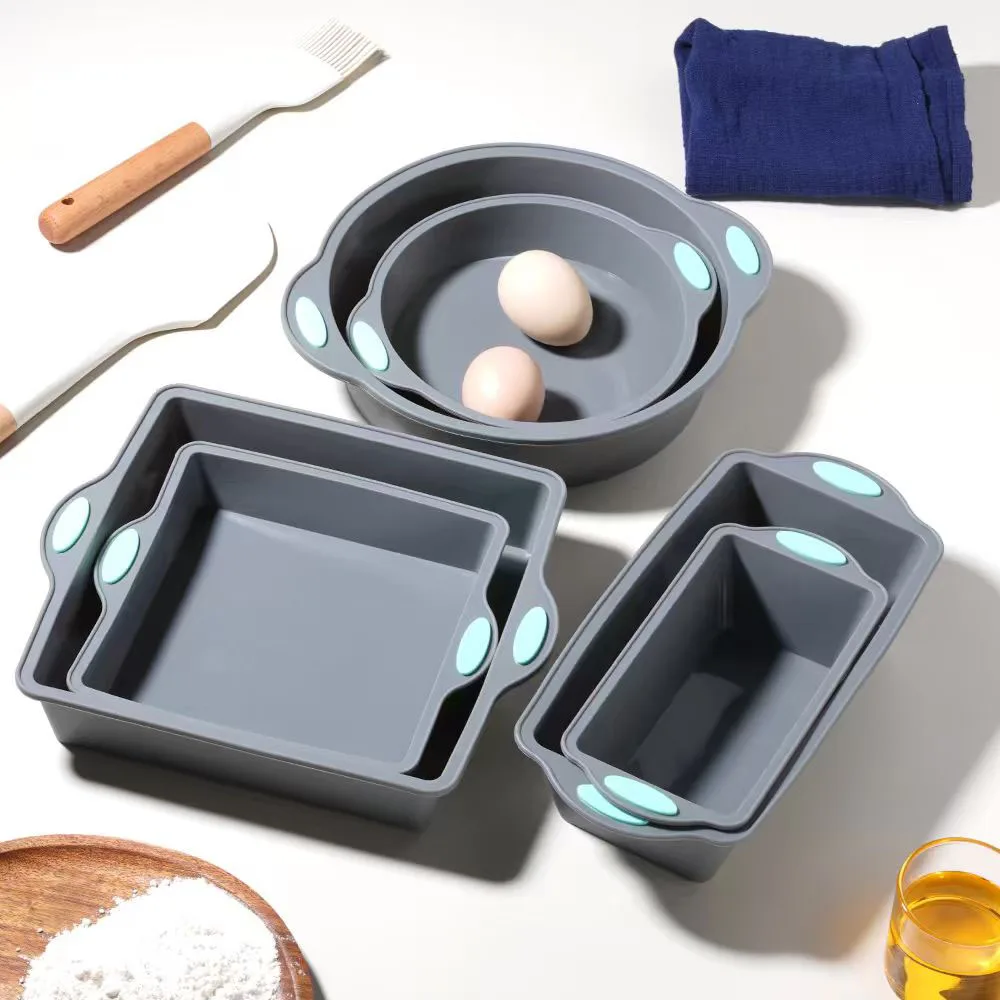 Kitchen Baking Ware - رمادي مقاومة للحرارة سيليكون قالب الكعكة
