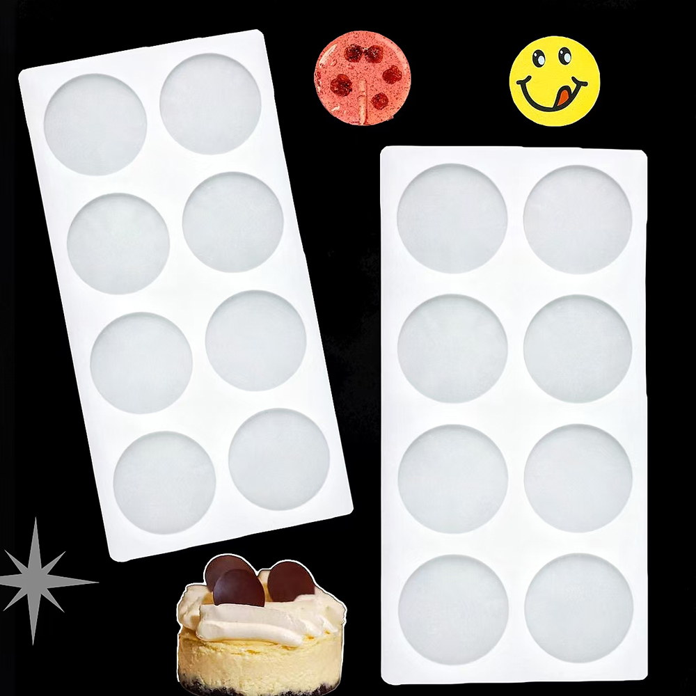 Silicone Cake Mold - قالب سيليكون أسطواني ذو 8 تجويف،