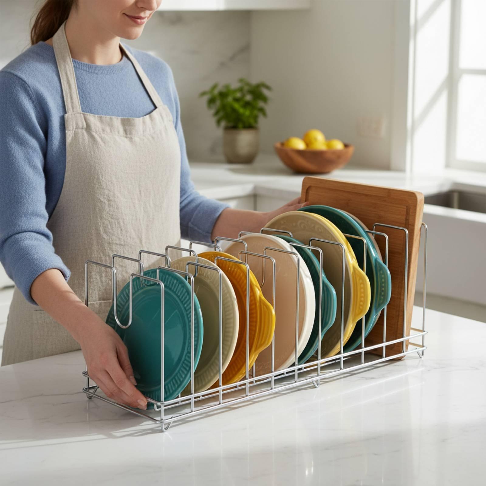 Kitchen Cabinet Baking Organizer - رف مطبخ عمودي لتنظيم صواني الخبز