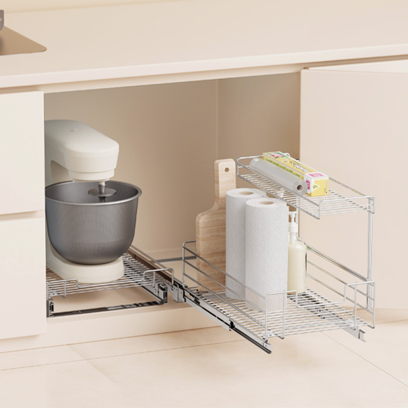 رف منظم قابل للسحب لخزانة المط - مراجعة Kitchen Cabinet Baking Organizer وسعره