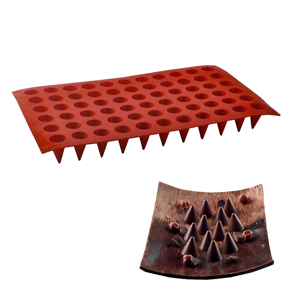 66 خلية مخروط الشوكولاته الخبز - مراجعة Silicone Cake Mold وسعره