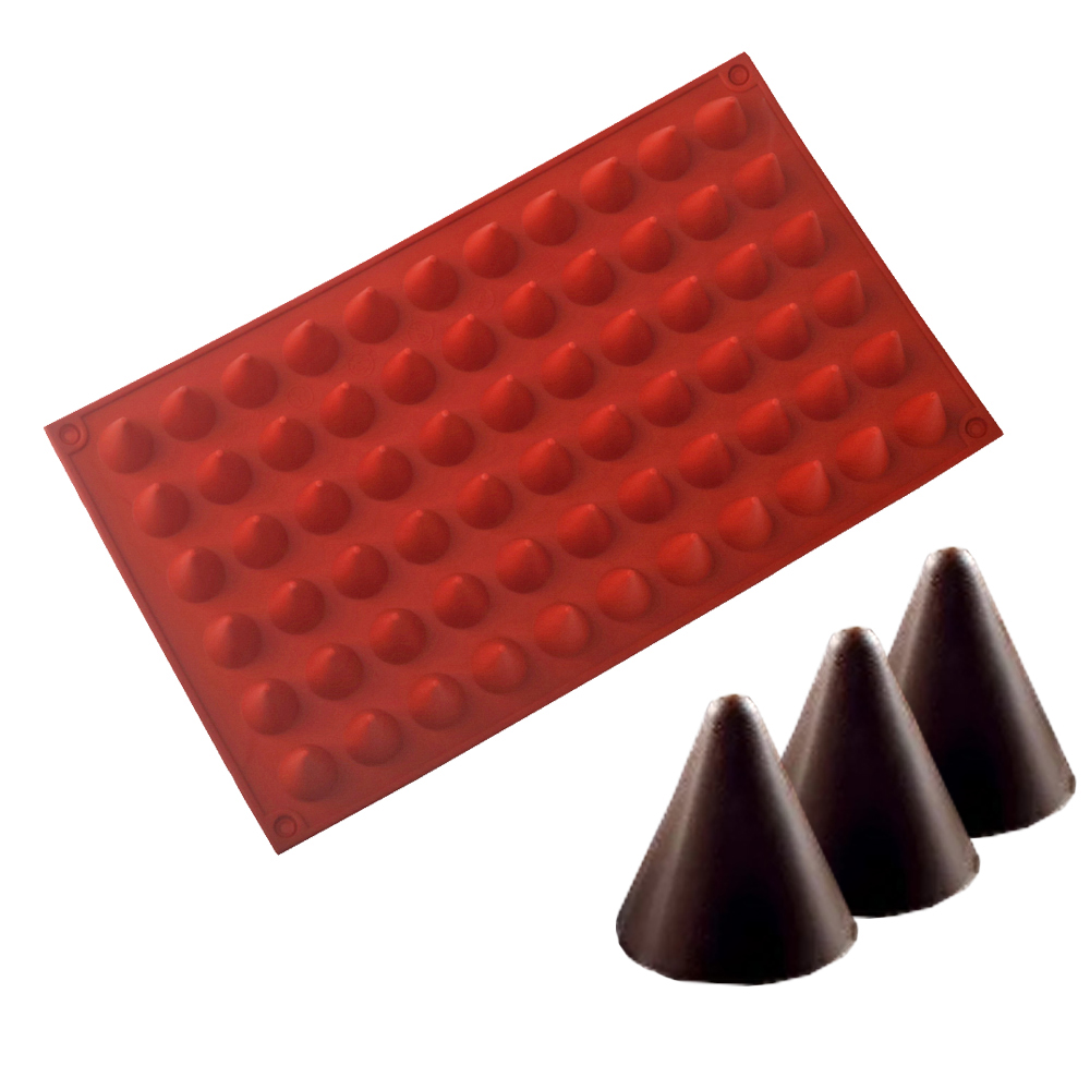66 خلية مخروط الشوكولاته الخبز - مراجعة Silicone Cake Mold وسعره