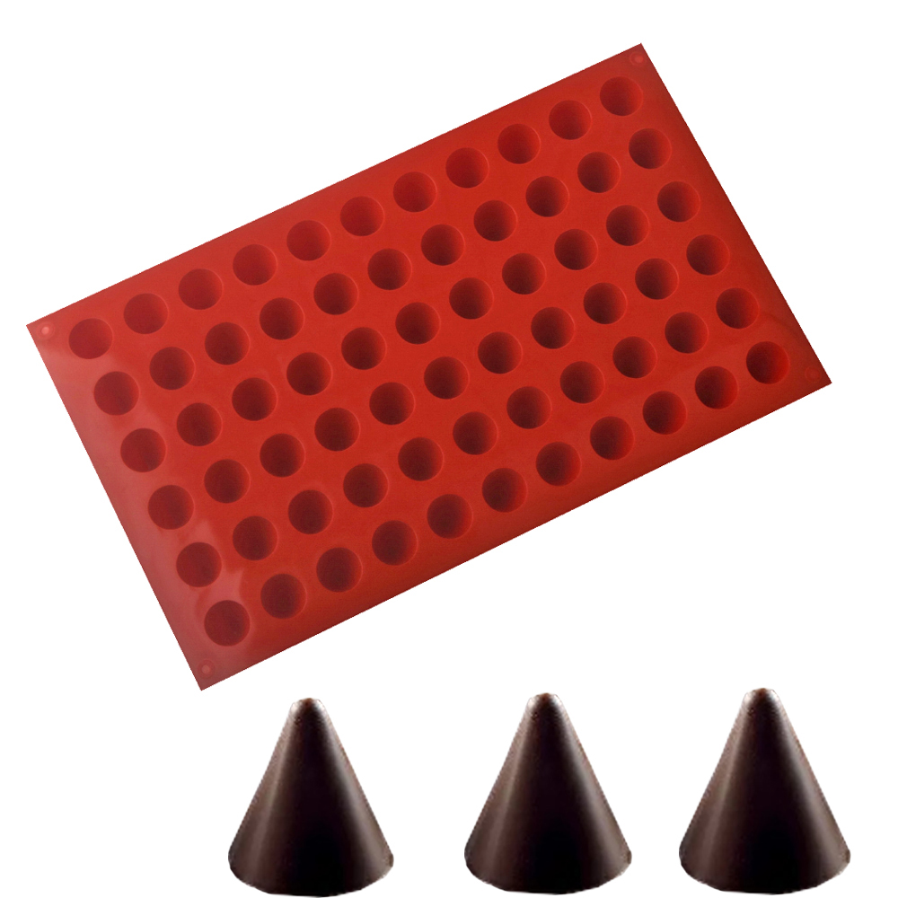 66 خلية مخروط الشوكولاته الخبز - مراجعة Silicone Cake Mold وسعره