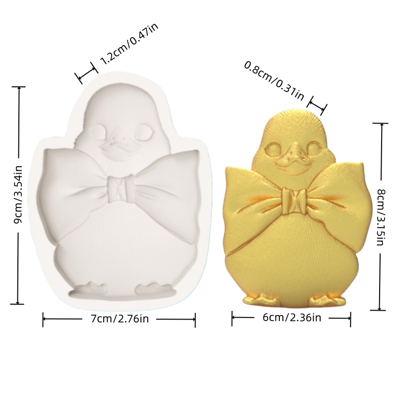 قالب على شكل بطة صغيرة مع ربطة - مراجعة Silicone Cake Mold وسعره