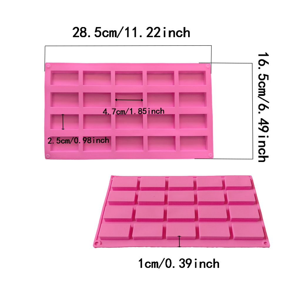 1 قطعة قالب سيليكون مستطيل 20  - مراجعة Silicone Cake Mold وسعره