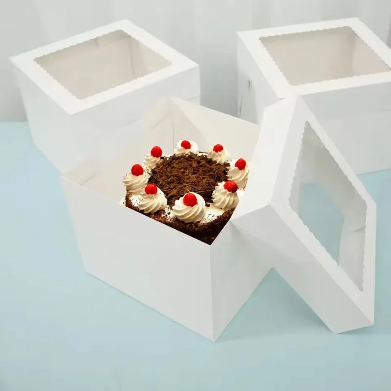 2/4/6 قطع صناديق مخبوزات بيضاء - مراجعة Kitchen Baking Organization وسعره