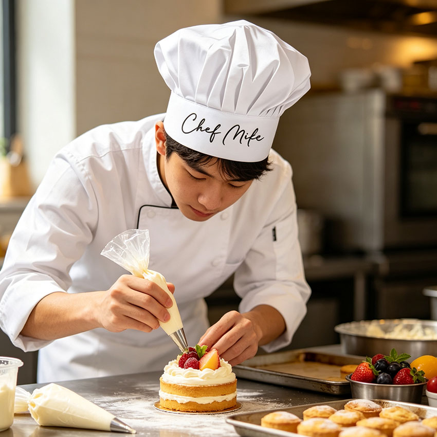 قبعات الطهاة المخصصة، مع إمكان - مراجعة Kitchen Baking وسعره